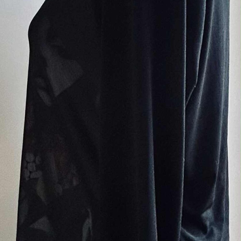 Vintage Simon Chang Black Pop Art Mesh Layered Long Sleeve Top – US M - Picture 8 of 13